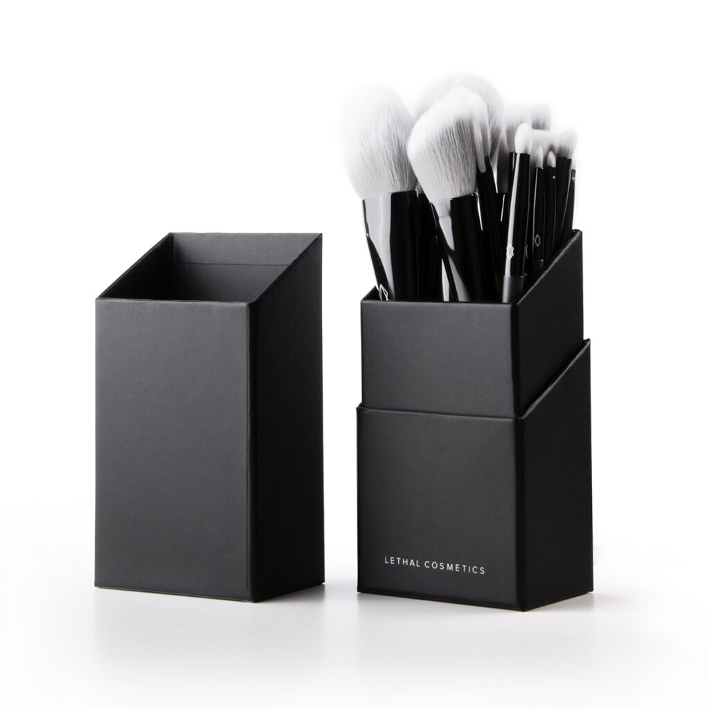 Black Makeup Brush Holder